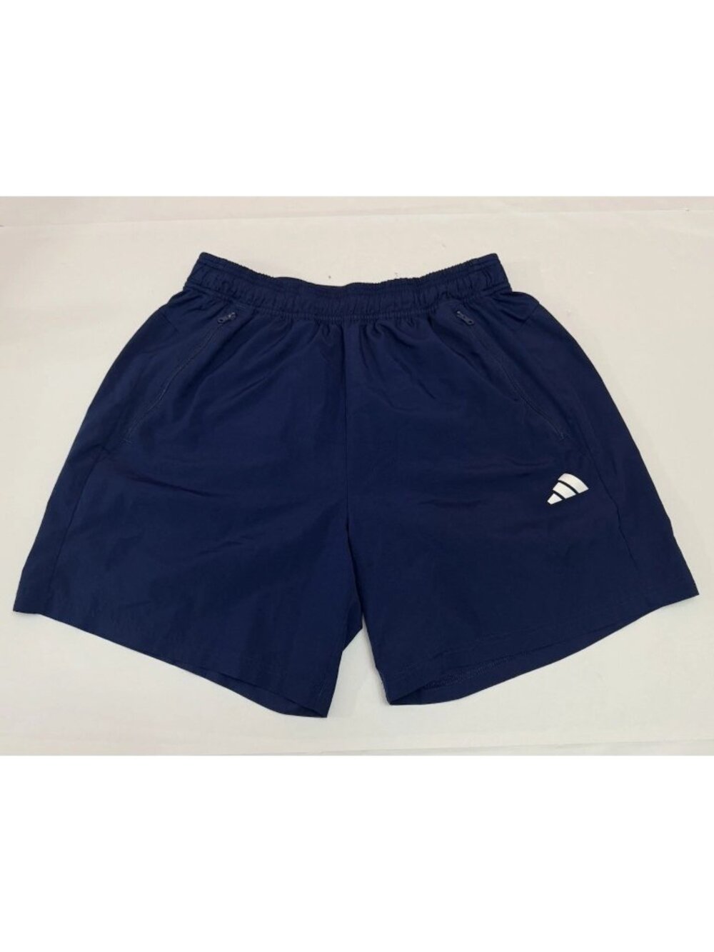 Adidas AeroReady Athletic Shorts Men’s L Navy Zip Pockets Running Gym